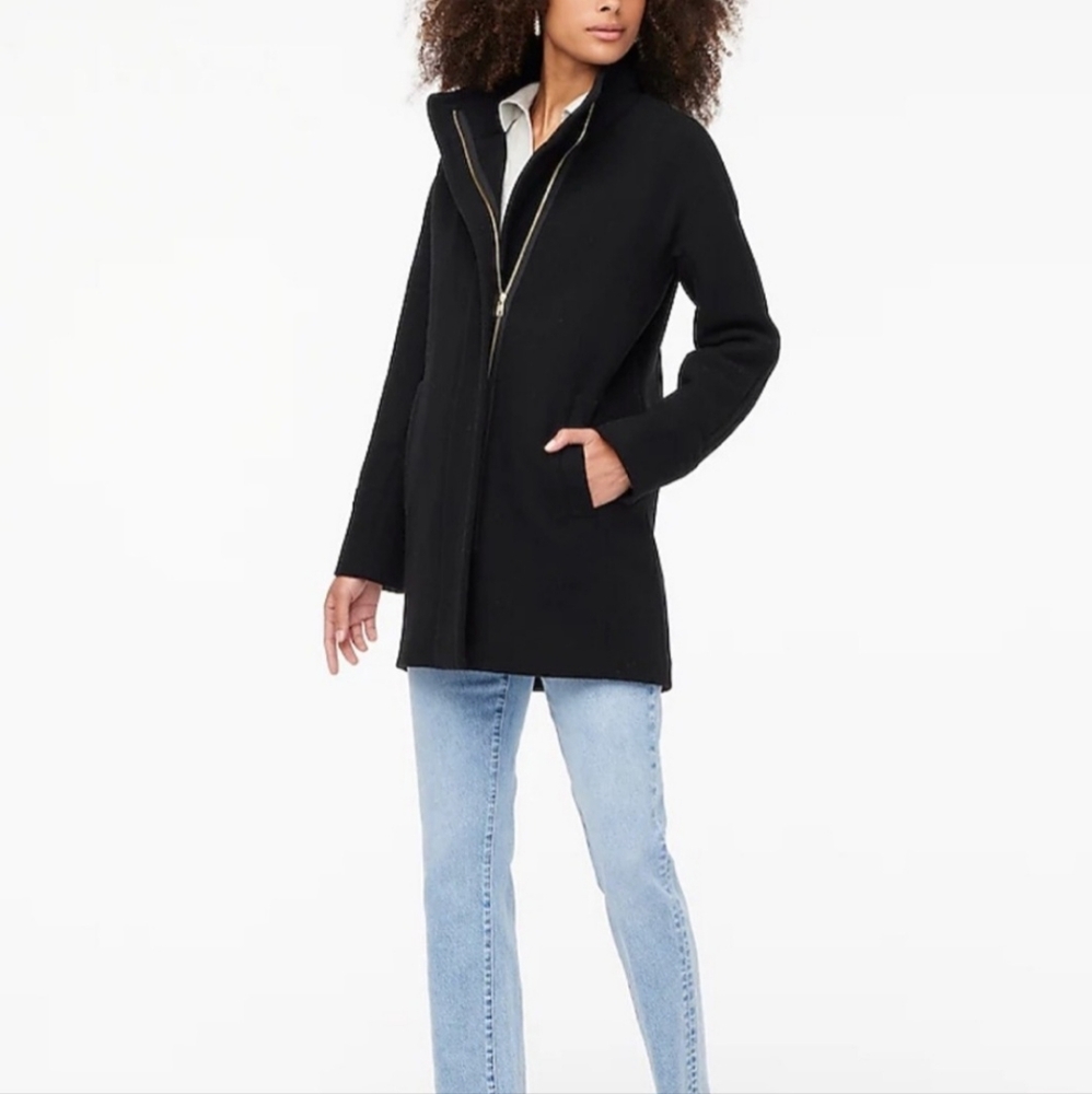 JCrew Factory City Coat Black size 0